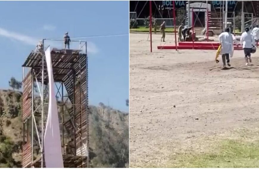 Dos cadetes militares sufrieron un aparatoso accidente que le causó diversas lesiones en el cuerpo, en una demostración de descenso con cuerda.
