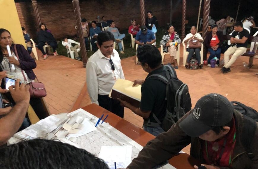 Carlos Alberto Urquiza fue elegido este jueves, como nuevo presidente de la Organización Indígena Chiquitana (OICH)