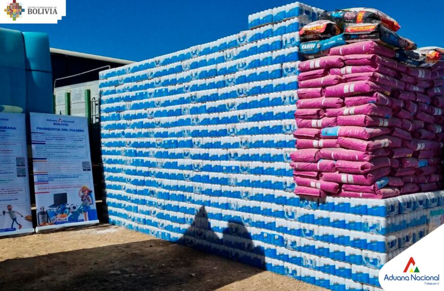Aduana Nacional reportó el comiso de cuatro camiones con 70 toneladas de productos de procedencia argentina