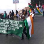 Marcha de gremiales llega a La Paz y exigen una reunión con Arce