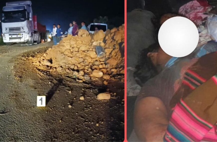 Escombros dejados por bloqueadores en el kilómetro 50 de Yapacaní&hellip;