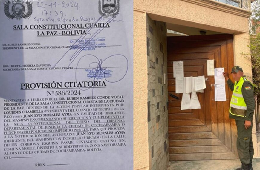 Citan a Evo Morales a una audiencia de Acción Popular&hellip;