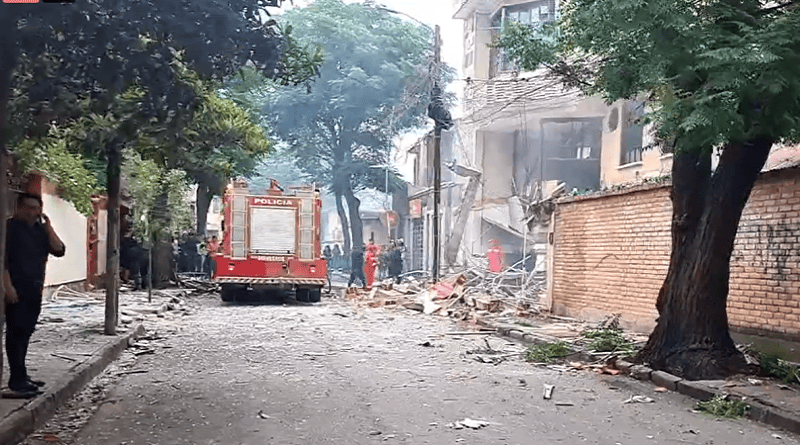 Una persona herida luego de una explosión en oficinas del…