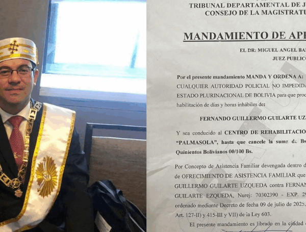 A Palmasola: empresario condenado por violencia ahora cae por no pagar asistencia familiar
