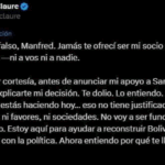 “NUNCA TE OFRECÍ SER SOCIO NI EMBAJADOR; MENTIRLE AL PAÍS NO TIENE JUSTIFICACIÓN”…