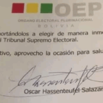 TSE se filtra carta de renuncia de Óscar Hassenteufel.