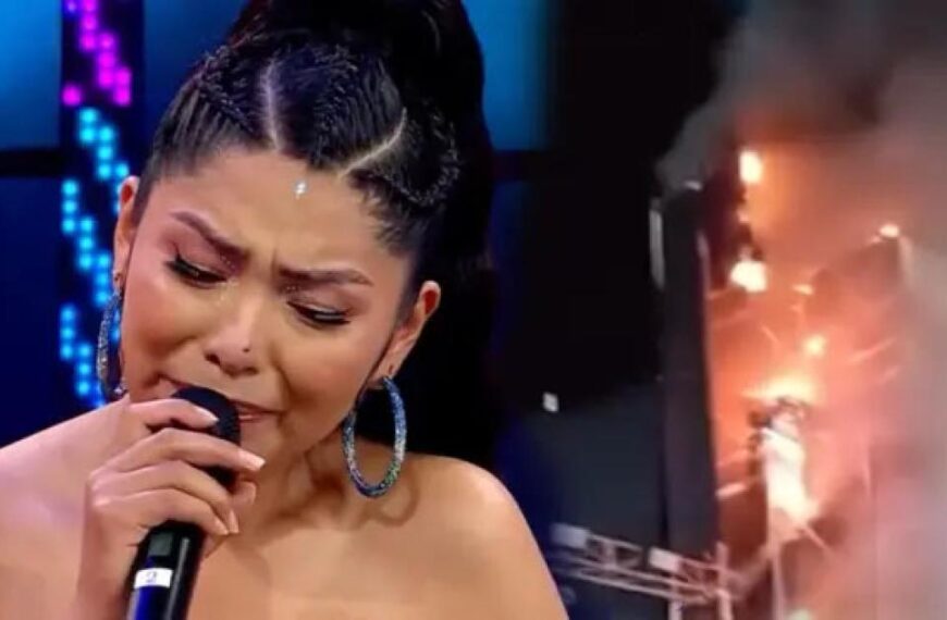 Se incendia el escenario durante concierto de Yarita Lizeth en…