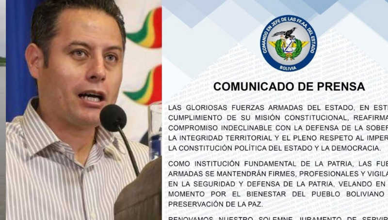 FFAA RESPONDEN A LARA: “NUESTRO COMPROMISO ES CON LA DEMOCRACIA,…