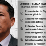 Designan a Jorge Franz García como nuevo ministro de Justicia