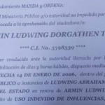 Justicia declara rebelde a Armin Dorgathen y ordena su captura por el caso&hellip;