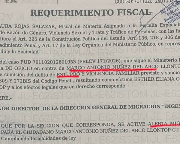 SANTA CRUZ: CITAN A DECLARAR AL PASTOR MARCO NÚÑEZ Y DESIGNAN NUEVA FISCAL EN EL CASO