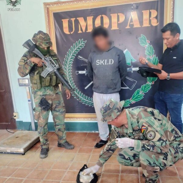 Operativos antidrogas en Villa Tunari dejan tres aprehendidos y secuestro de armas, droga y vehículos